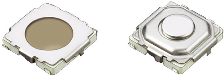 Panasonic-EVQ-PLHA15 Tastschalter Switch Tactile N.O. SPST Round Button J-Lead 0.02A 15VDC 1.6N SMD T/R