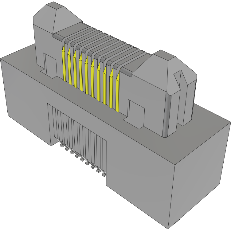 Samtec-ERM5-010-05.0-L-DV-FL-TR Steckverbinderleisten und Leiterplattenbuchsen Conn High Speed Edge Rate Terminal Strip HDR 20 POS 0.5mm Solder ST Top Entry SMD T/R