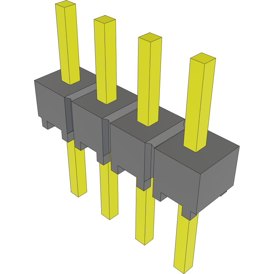 Samtec-HMTSW-104-07-S-S-150 Connector Headers and PCB Receptacles Conn Unshrouded Header HDR 4 POS 2.54mm Solder ST Top Entry Thru-Hole Bulk