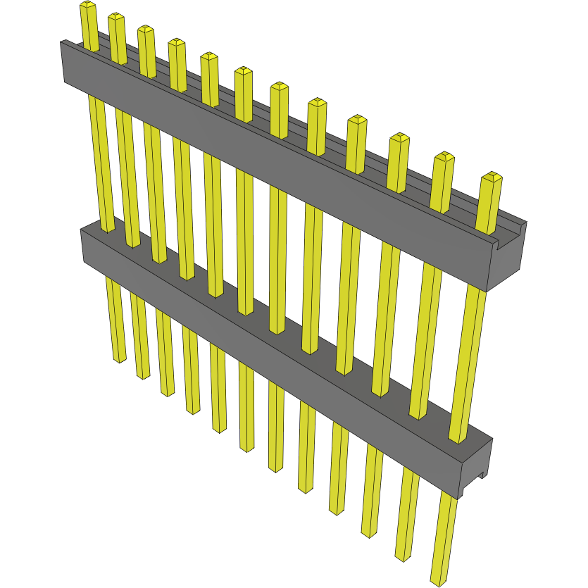 Samtec-EW-12-12-L-S-605 Connector Headers and PCB Receptacles Conn Board Stacker HDR 12 POS 2.54mm Solder ST Top Entry Thru-Hole Bulk