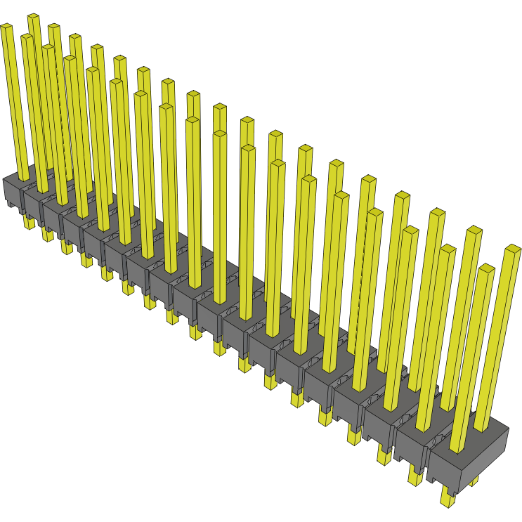 Samtec-HMTSW-118-09-G-D-540 Steckverbinderleisten und Leiterplattenbuchsen Conn Unshrouded Header HDR 36 POS 2.54mm Solder ST Top Entry Thru-Hole Bulk