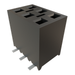 Conn Socket Strip SKT 6 POS 2.54mm Solder ST Bottom Entry SMD Tube