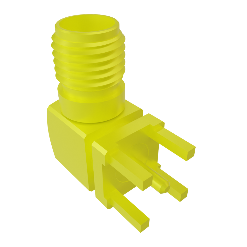 Samtec-SMA-J-P-H-RA-TH1 射频连接器 Conn SMA 0Hz to 18GHz 50Ohm Solder RA Thru-Hole F Gold Tray