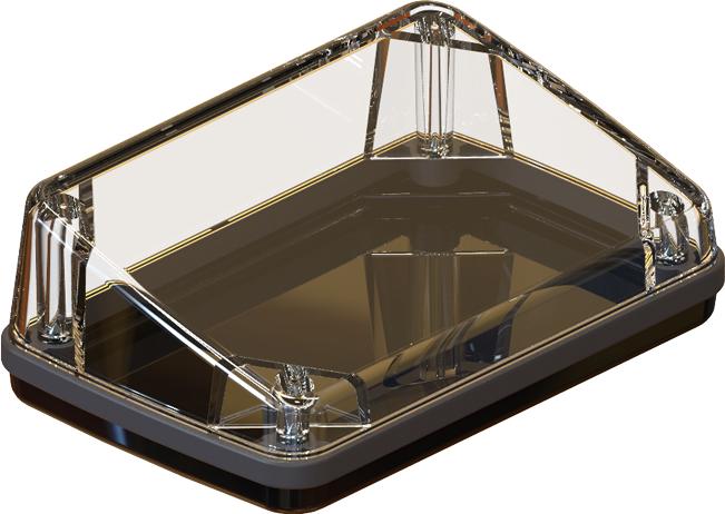 Serpac Electronic Enclosures-CX61SD-CLBK-A-GM Cajas, compartimentos y anaqueles Black Polycarbonate Sloped Waterproof Pocket Enclosure with Gun Metal Seal <h4><strong>CALIFORNIA PROPOSITION</strong> ⚠️<strong>65 WARNING</strong>⚠️</h4>