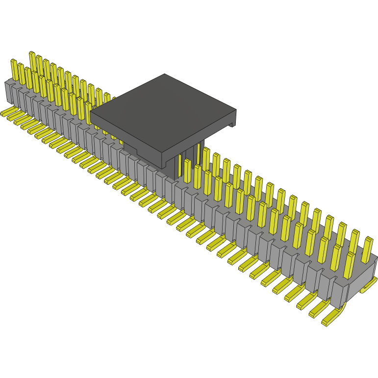 Samtec-HTMS-136-02-T-D-SM-P Cabezales del conector y receptáculos PCB Conn Unshrouded Header HDR 72 POS 1.27mm Solder ST Top Entry SMD Tube