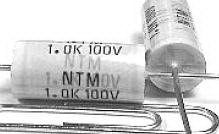 NIC Components-NTM105K100F Film del condensatore Cap Film 1uF 100V PET 10%( 10 X 19mm) Axial 85°C