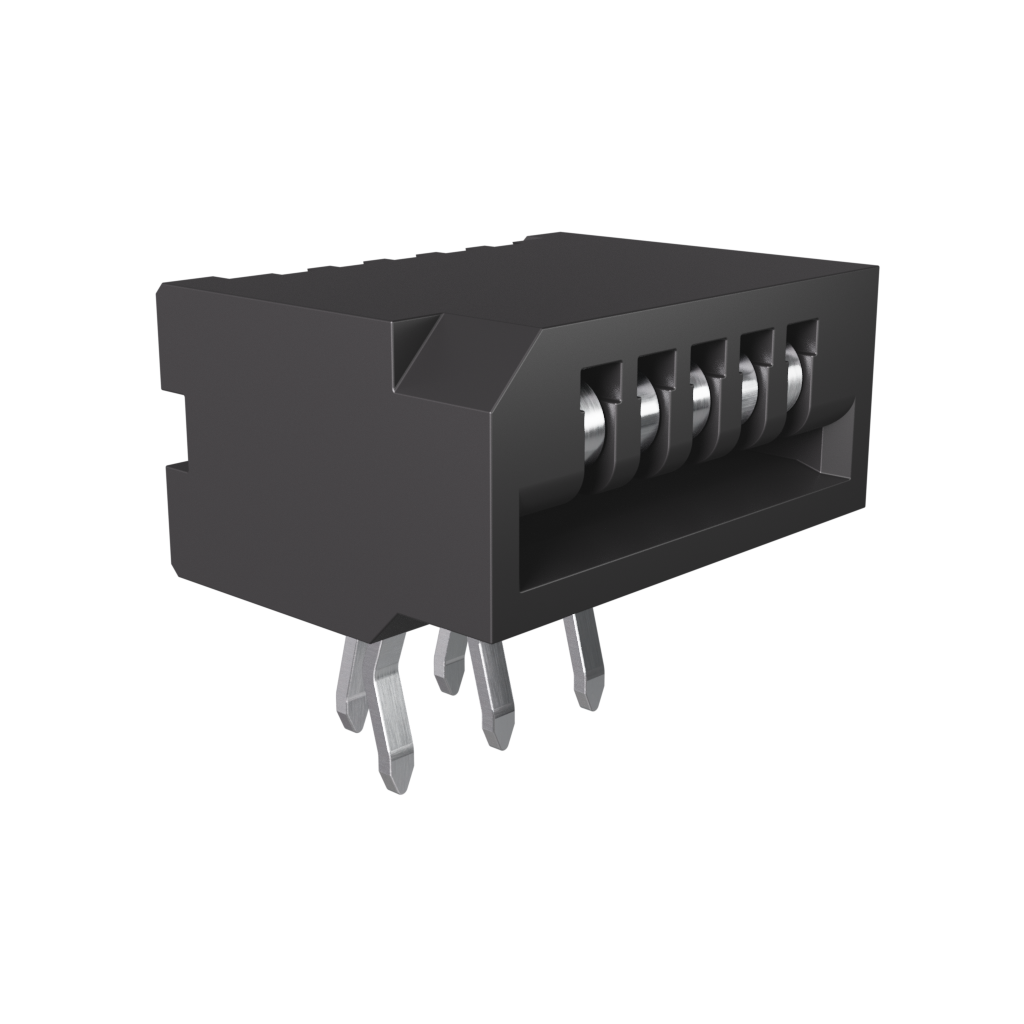 Amphenol Communications Solutions-HLW5R-2C7LF Conector FFC-FPC 1.00mm Flex Connectors, HLW-R series, 5 Position, Side Entry Non-ZIF Connector, 1mm (0.039inch) Pitch, Kinked Terminal