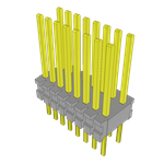 Conn Unshrouded Header HDR 16 POS 1.27mm Solder ST Thru-Hole Tube