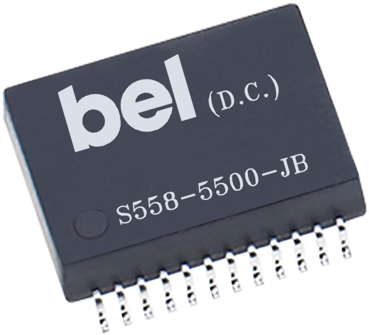 Bel Fuse-S558-5500-JB Telecom, Übertrager Telecom Transformer 4(1CT:1CT) 24 Terminal Gull Wing SMD