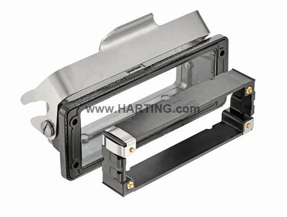 HARTING-09370240397 Adaptadores de manguitos ajustables Hood 180° 24 Shell Size Powder Aluminum Die Cast