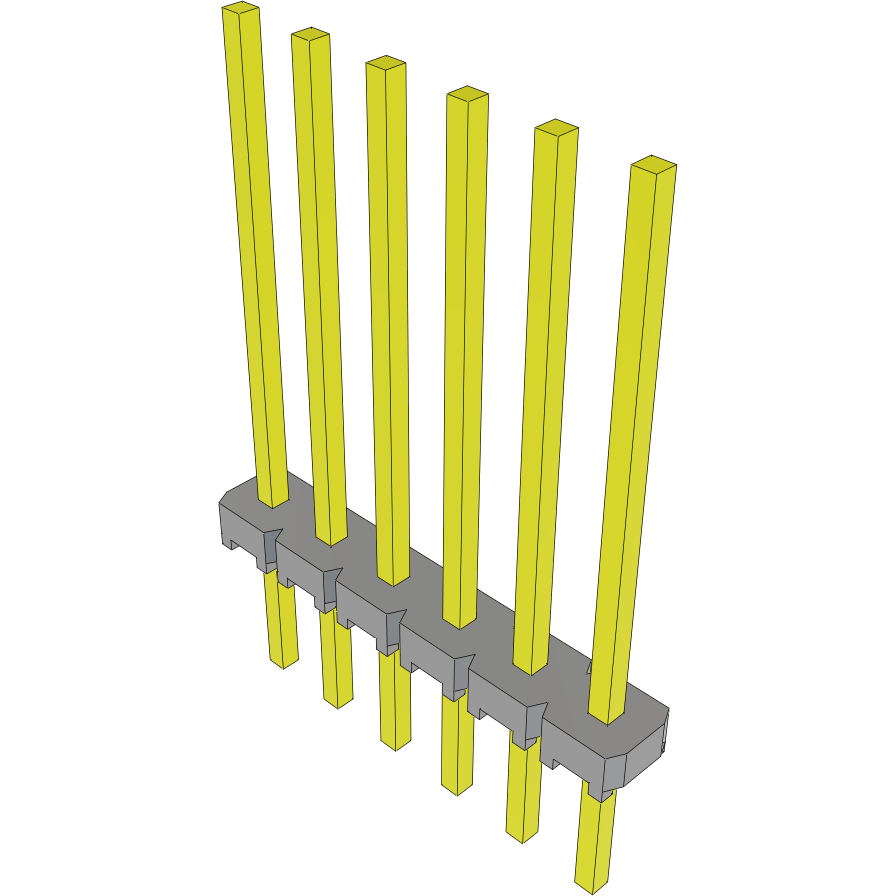 Samtec-MTLW-106-10-G-S-582 Steckverbinderleisten und Leiterplattenbuchsen Conn Unshrouded Header HDR 6 POS 2.54mm Solder ST Top Entry Thru-Hole Bulk