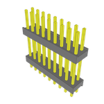 Conn Board Stacker HDR 18 POS 2.54mm Solder ST Top Entry Thru-Hole Bulk