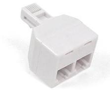 Belkin-F8V106-WH Telecomunicaciones y teléfono del conector Conn RJ-11 Adapter (2)F/PL ST 1/2 Port