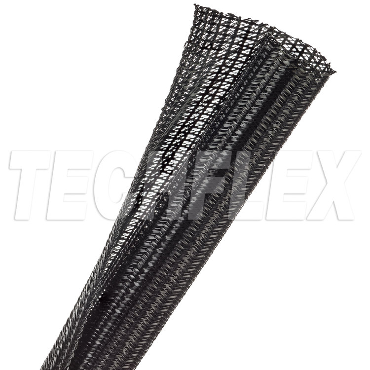 Techflex, Inc-F6N0.75BK Accessoires de câble Braided Cable Wrap, Split Tube Black, .75 Od