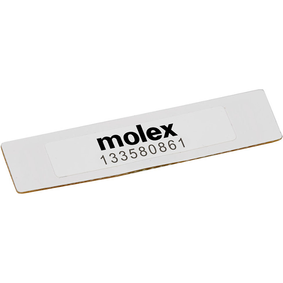 Molex-133580861 Transpondedor y Etiqueta NFC/RFID NFC/RFID Tag and Transponder Label 902000kHz to 928000kHz 512bit Bag