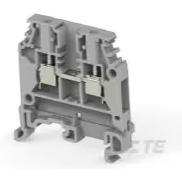 TE Connectivity-1SNA115486R0300 Steckverbinder, Klemmenblöcke Conn Feed-Through Terminal Block 2 POS 5mm Screw Clamp G DIN Rail 24A/Contact Box