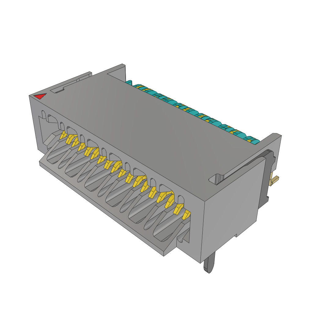 Samtec-UEC5-019-2-HFL-D-RA-1 Steckverbinderleisten und Leiterplattenbuchsen Conn Rugged Micro Flyover Socket SKT 38 POS 0.5mm Solder RA Side Entry SMD T/R