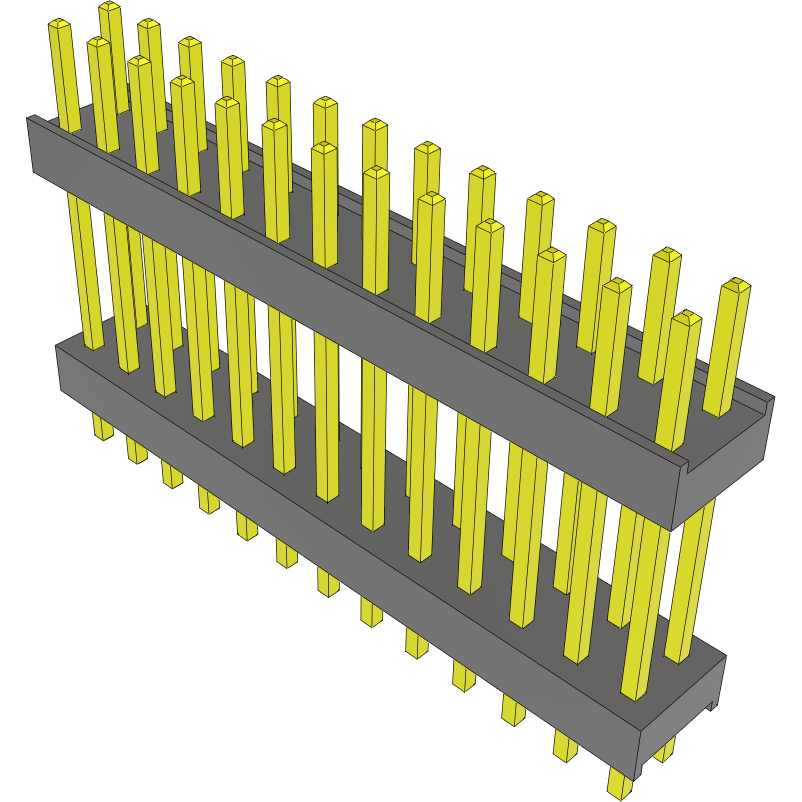 Samtec-DW-13-10-L-D-550 连接器插头及 PCB 插座 Conn Board Stacker HDR 26 POS 2.54mm Solder ST Top Entry Thru-Hole Bulk