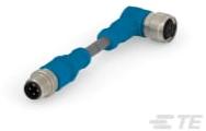 TE Connectivity-1SET314402R0000 null Cable Assembly Circular 1m 22AWG M12 Circular to M12 Circular 4 to 4 Straight to Right Angle