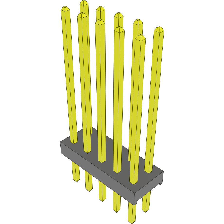 Samtec-MTMM-105-14-L-D-540 Piastre connettori e prese PCB Conn Unshrouded Header HDR 10 POS 2mm Solder ST Thru-Hole Bulk
