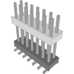 Conn Board Stacker HDR 14 POS 2.54mm Solder ST Top Entry SMD Tube