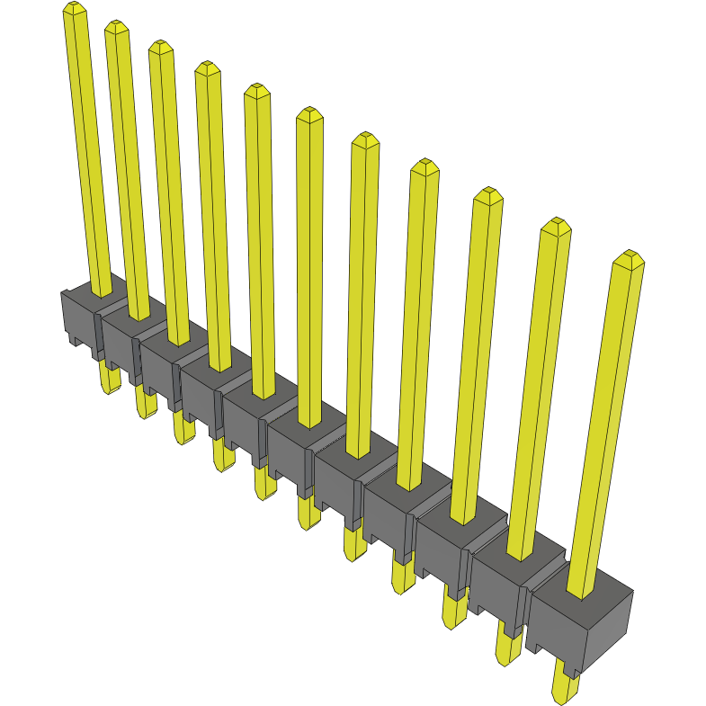 Samtec-TSW-111-15-T-S Steckverbinderleisten und Leiterplattenbuchsen Conn Unshrouded Header HDR 11 POS 2.54mm Solder ST Top Entry Thru-Hole Bulk