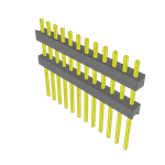 Conn Board Stacker HDR 12 POS 2.54mm Solder ST Top Entry Thru-Hole Bulk