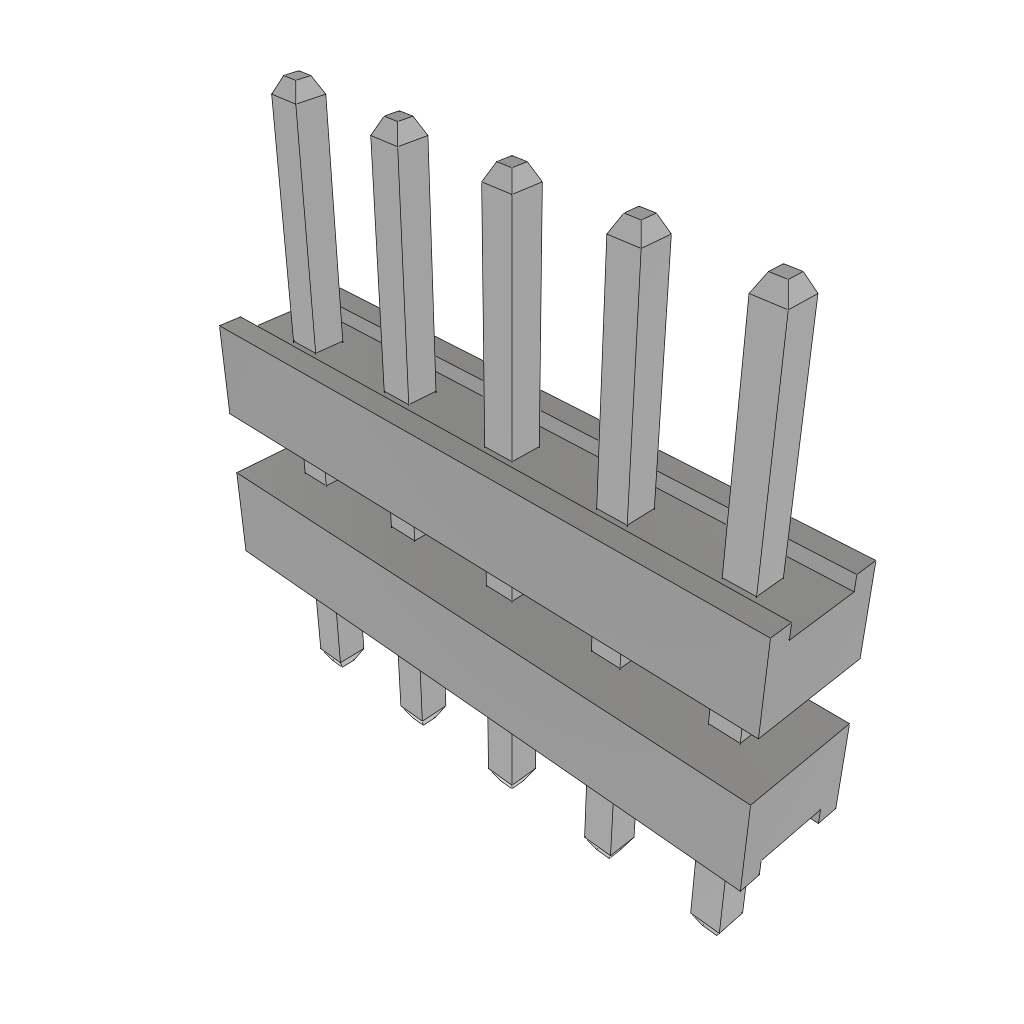Samtec-TW-05-11-T-S-160-112 Cabezales del conector y receptáculos PCB Conn Board Stacker HDR 5 POS 2mm Solder ST Top Entry Thru-Hole Bulk