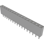Conn Socket Strip SKT 16 POS 2.54mm Solder ST Top Entry Thru-Hole TIGER CLAW™ Tube