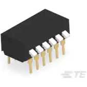 TE Connectivity-ADP0604 Conmutador DIP Switch DIP OFF ON SPST 6 Piano 0.1A 24VDC PC Pins 2.54mm Thru-Hole Tube