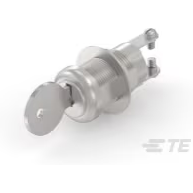 TE Connectivity-2SWK131AL101 Interruttore con serratura Switch Key Lock OFF ON SPST 90° Flat Key 1A 120VAC Screw Panel Mount