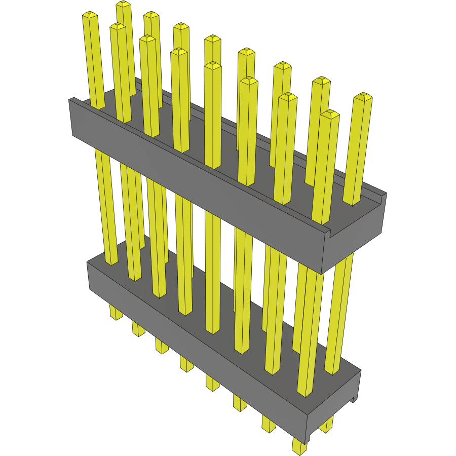 Samtec-DW-08-11-G-D-600 Connector Headers and PCB Receptacles Conn Board Stacker HDR 16 POS 2.54mm Solder ST Top Entry Thru-Hole Bulk