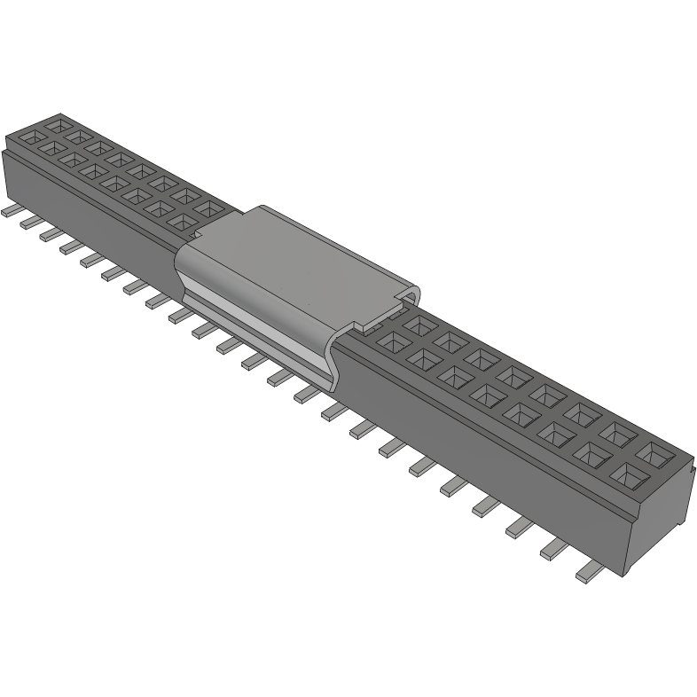 Samtec-CLM-123-02-L-D-P Embases de raccordement et réceptacles PCB Conn Micro Socket Strip SKT 46 POS 1mm Solder ST Top Entry SMD TIGER CLAW™ Tube