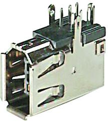Assmann WSW components, Inc-A-IEE-DIP Interfaz de conector Conn IEEE 1394 RCP 6 POS 2mm Solder RA Thru-Hole 6 Terminal 1 Port Tray