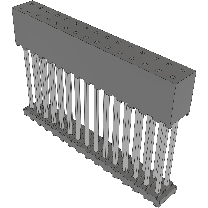 Samtec-ESQT-115-02-L-D-800 连接器插头及 PCB 插座 Conn Elevated Socket SKT 30 POS 2mm Solder ST Top Entry Thru-Hole Tube