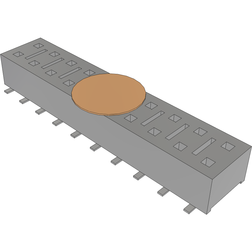 Samtec-HLE-110-02-L-DV-K Steckverbinderleisten und Leiterplattenbuchsen Conn Socket Strip SKT 20 POS 2.54mm Solder ST Top Entry SMD Tube
