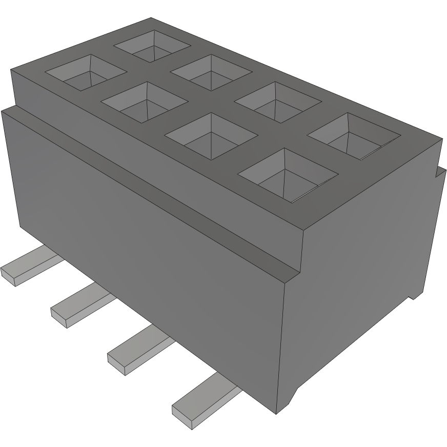 Samtec-CLM-104-02-F-D-A Connector Headers and PCB Receptacles Conn Micro Socket Strip SKT 8 POS 1mm Solder ST SMD Layer