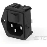 TE Connectivity-1-1609112-4 Spannungsversorgungseingangsmodule Power Entry Module EMI/RFI Filtered M 3 POS 250VACVAC 15A/Contact Switch ST 1 Port