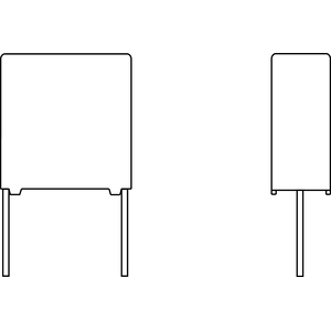 Vishay-BFC233860223 Capacitor Film Cap Film Suppression Y2 0.022uF 1000VDC/300VAC PP 20%( 17.5 X 7 X 13.5mm) Radial Plastic Rectangular Can 15mm 105°C Loose Automotive AEC-Q200