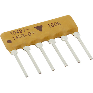 Vishay-VTF209SUF Redes y matrices del resistor CONFORMAL, SINGLE IN-LINE THIN FILM RESISTOR, THROUGH HOLE NETWORK