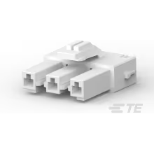 TE Connectivity-179938-1 Connector Discrete Wire Housing Conn Housing PL 3 POS 6.5mm Crimp ST Cable Mount Natural Bag