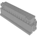 Conn Housing RCP 28 POS 2mm Crimp ST Cable Mount Black Tube