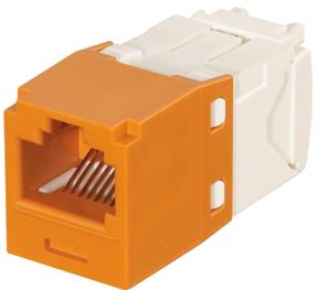 Panduit-CJK688TGOR Steckverbinder, Telefon und Telekommunikation KEYED CATEGORY 6 RJ45 8-POSITION 8-WIRE UNIVERSAL MODULE