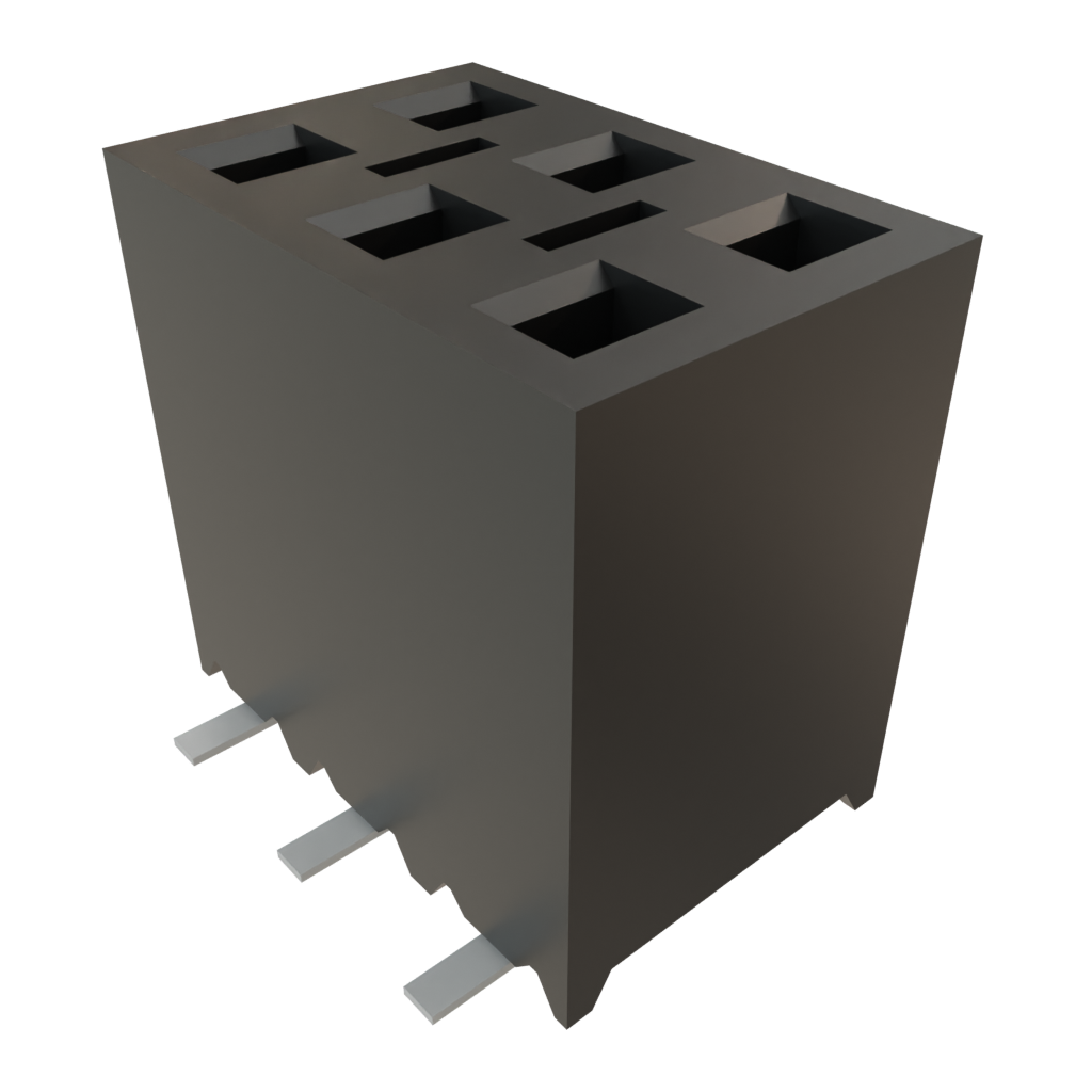 Samtec-SSM-103-L-DV-BE Steckverbinderleisten und Leiterplattenbuchsen Conn Socket Strip SKT 6 POS 2.54mm Solder ST Bottom Entry SMD Tube