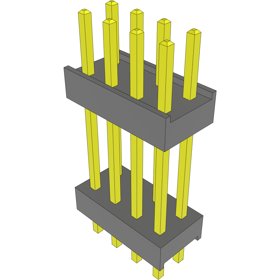 Samtec-DW-04-10-T-D-550 Steckverbinderleisten und Leiterplattenbuchsen Conn Board Stacker HDR 8 POS 2.54mm Solder ST Top Entry Thru-Hole Bulk