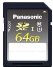 Panasonic Industry-RP-SDHT64DA1 Flash Cards Flash Card 64G-byte 1.8V/2.5V/3.3V SDXC Card 8-Pin