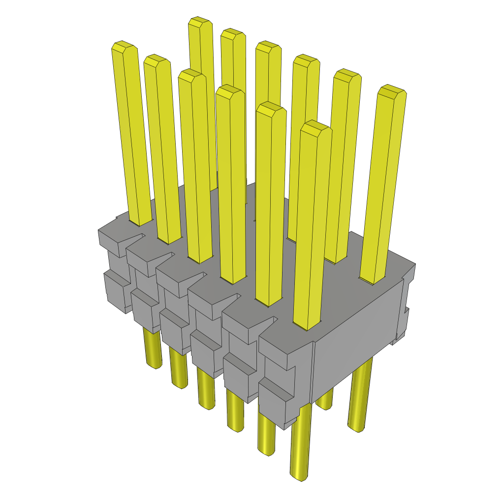 Samtec-TMS-106-52-T-D Steckverbinderleisten und Leiterplattenbuchsen Conn Unshrouded Header HDR 12 POS 1.27mm Solder ST Top Entry Thru-Hole Bulk