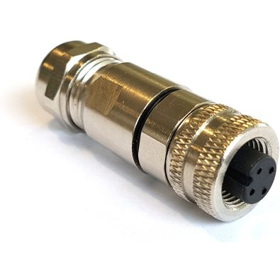 Bulgin Limited-PXMBNI12FBF04DSCPG9 Connector Circular Conn M12 Circular SKT 4 POS Solder ST Cable Mount 4 Terminal 1 Port Buccaneer Bulk