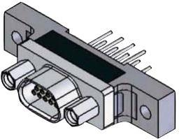 Amphenol-M83513/13-E01NP Steckverbinder, D-Sub Conn Micro-D SKT 31 POS 1.27mm Solder RA Thru-Hole 31 Terminal 1 Port