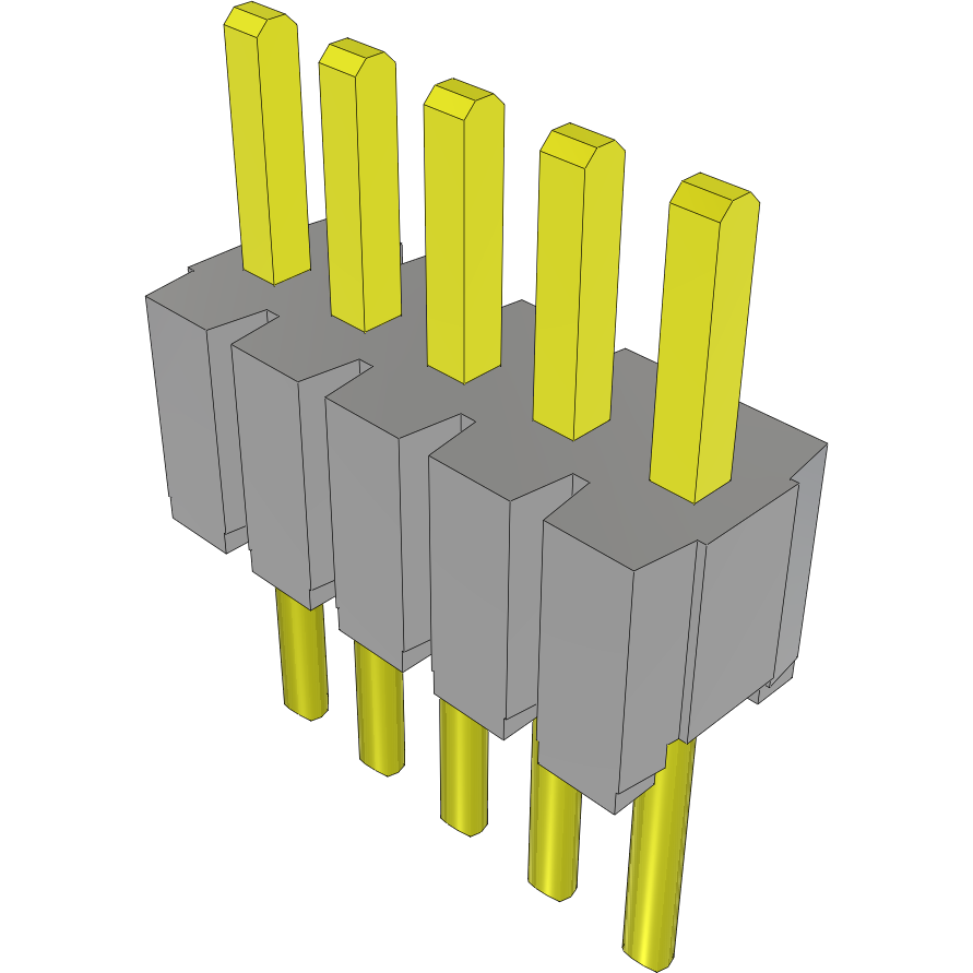 Samtec-HTMS-105-02-T-S Steckverbinderleisten und Leiterplattenbuchsen Conn Unshrouded Header HDR 5 POS 1.27mm Solder ST Top Entry Thru-Hole Layer
